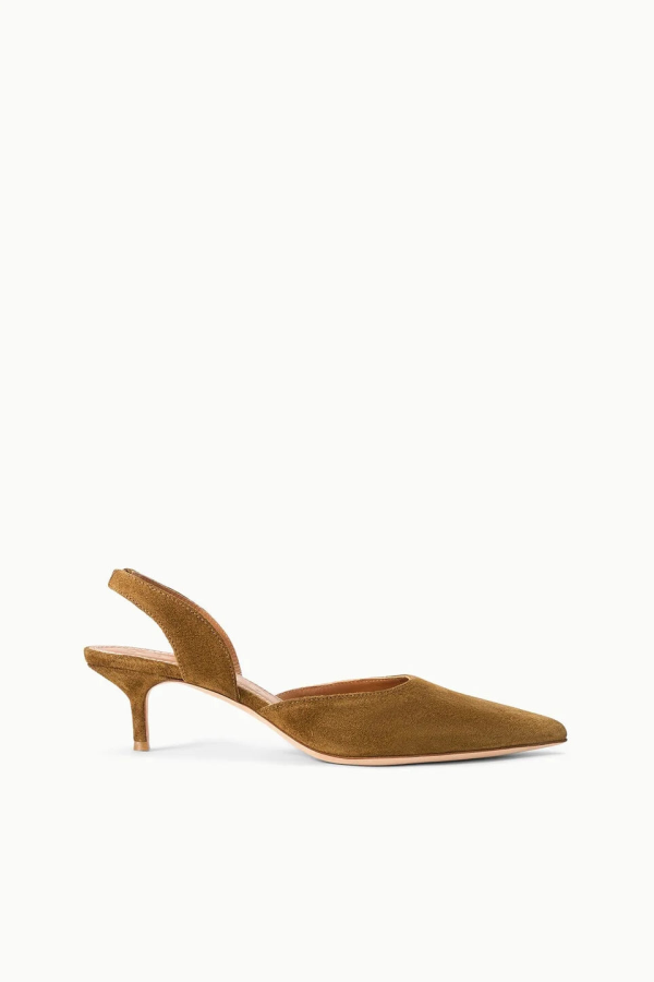 Staud Sebastian Slingback Heels - Cigar