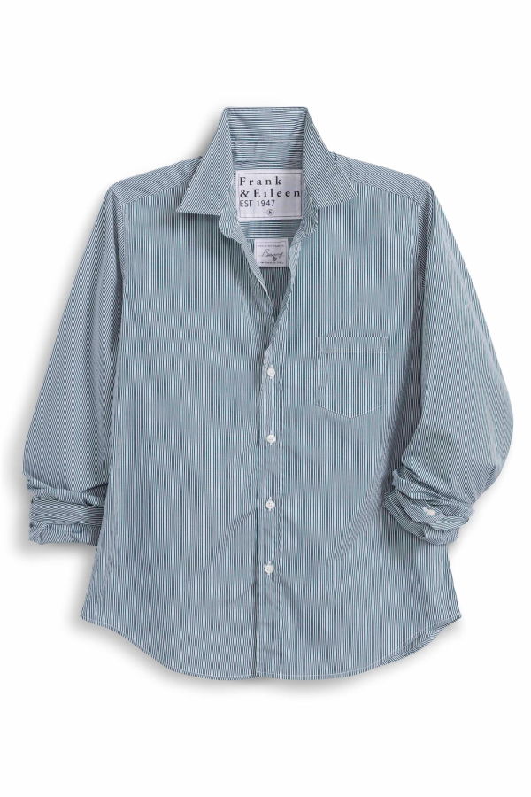Frank & Eileen Barry Green Stripe Button Up