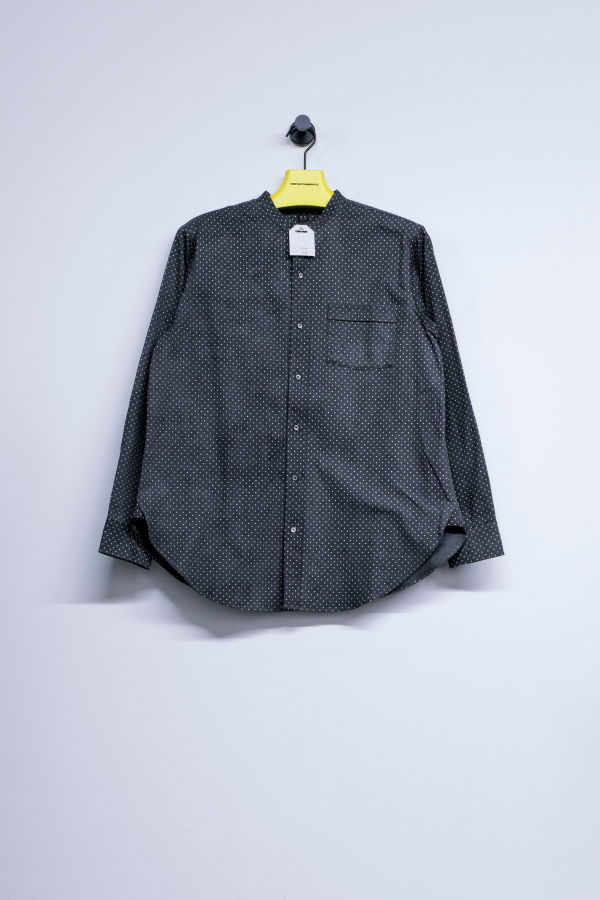 Taiga Takahashi Lot.104 Sumi Cotton Band Collar Shirt