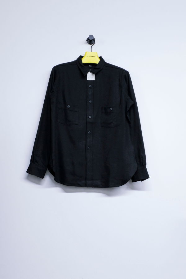 Taiga Takahashi Lot.121 Black Silk & Linen Work Shirt