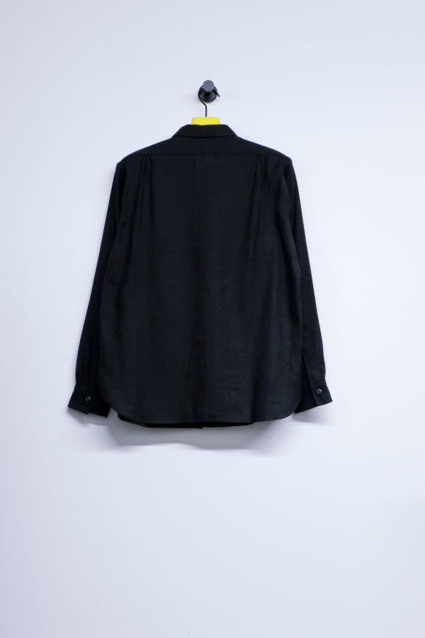 Taiga Takahashi Lot.121 Black Silk & Linen Work Shirt
