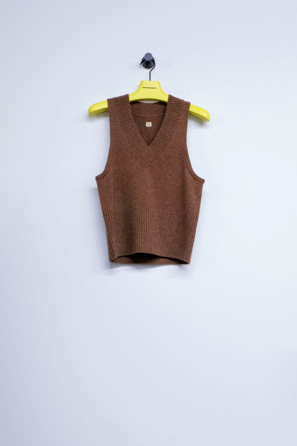 Taiga Takahashi Lot.520 Wool & Cashmere Varsity Letterman Vest