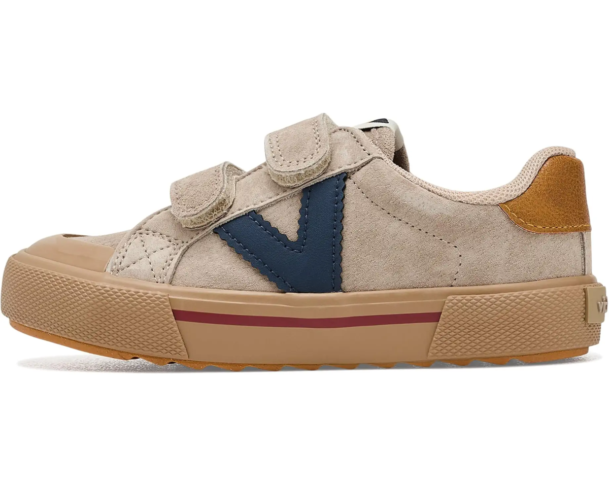 KIDS Victoria Tribu Wide Fit Split Leather & Contrast Sneakers - Image 1 of 2