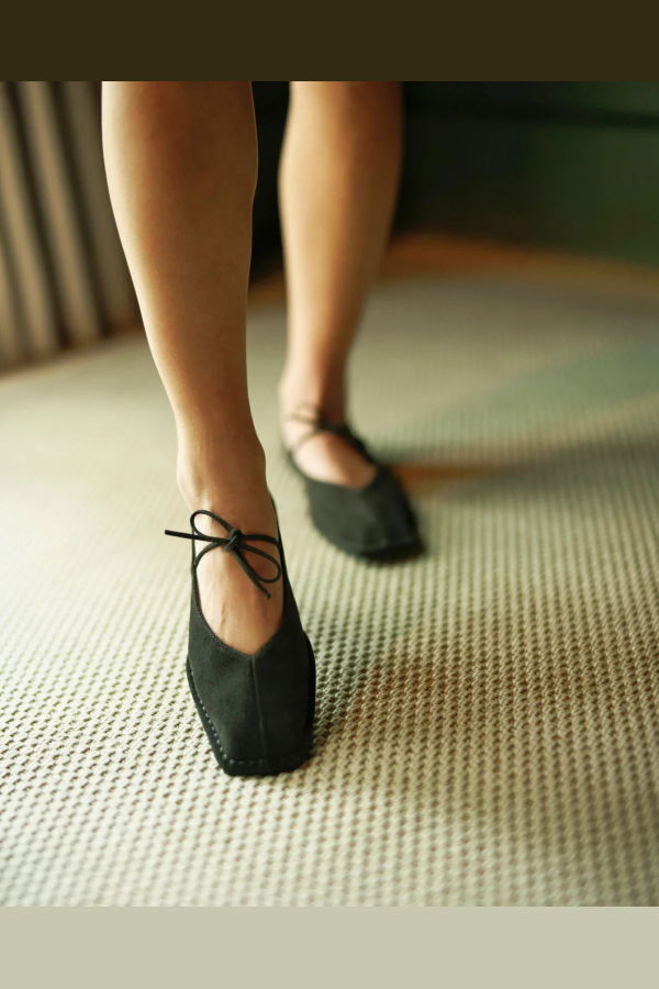 Alohas Sway Suede Leather Ballet Flats - Brown