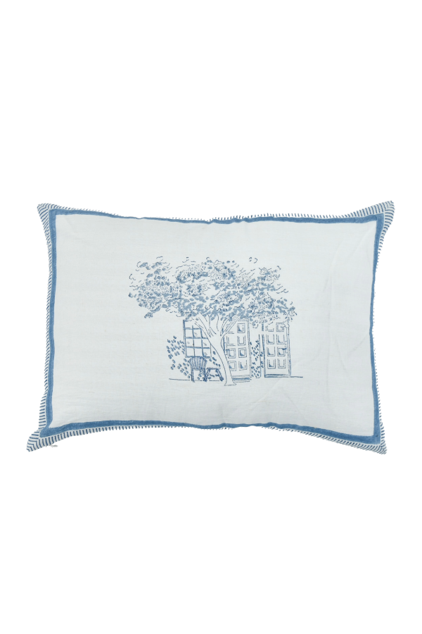 A RIVER The Archive Hand Block Printed Cushion Cover