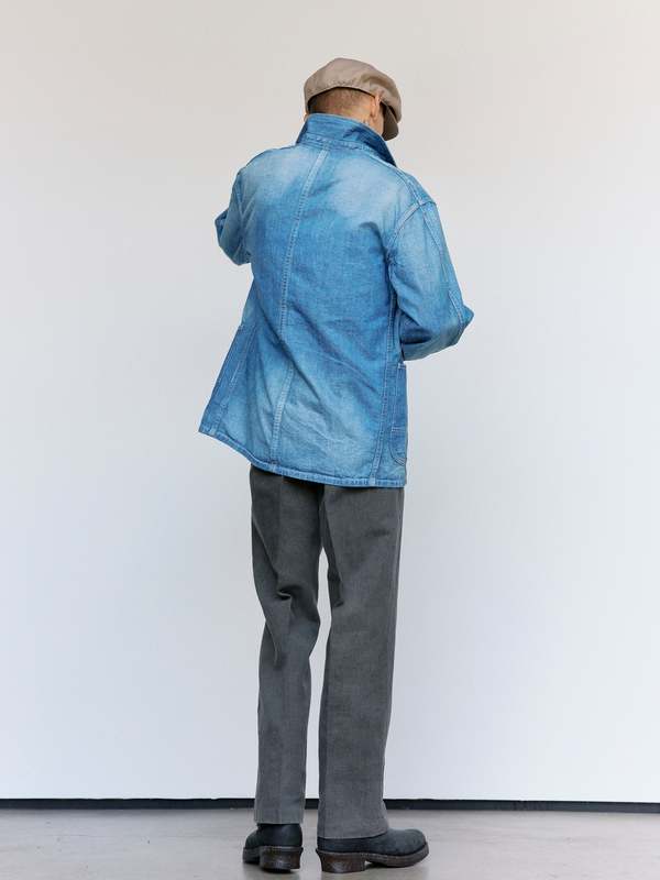Taiga Takahashi Lot. 716 Damaged Indigo Denim Coverall Jacket With