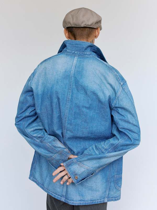 Taiga Takahashi Lot. 716 Damaged Indigo Denim Coverall Jacket With