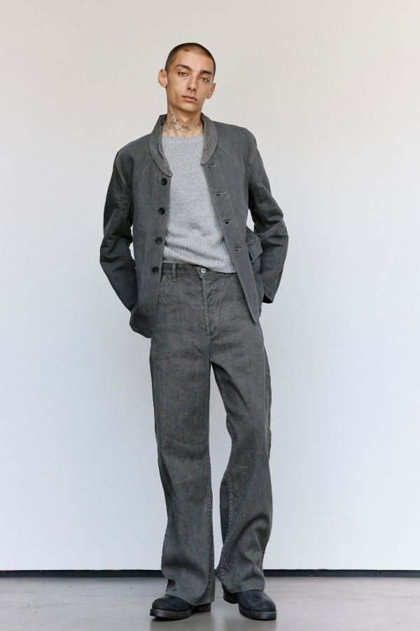 Taiga Takahashi Lot.327 Sumi Cotton Modified Shawl Collar Jacket