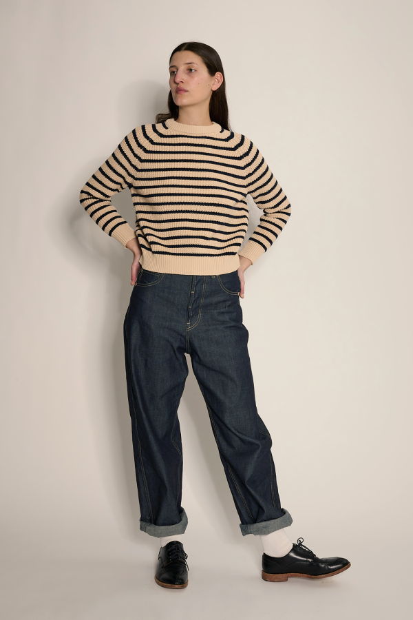 demylee Phoebe Stripe Cotton Sweater