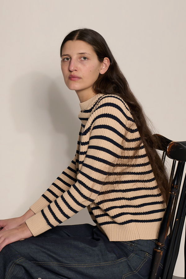 demylee Phoebe Stripe Cotton Sweater