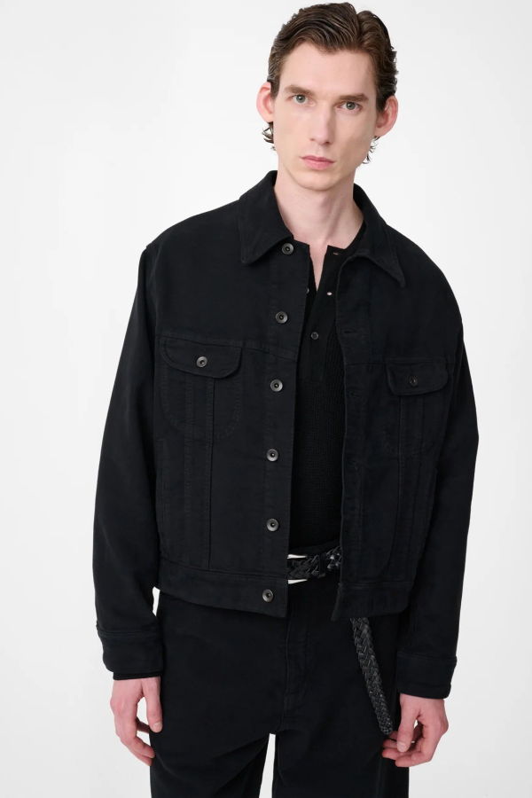 Studio Nicholson Derby Cropped Jacket - Black