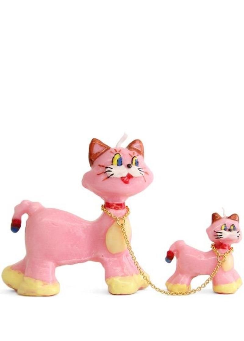 Olga Goose Pink Cats Candle | Garmentory