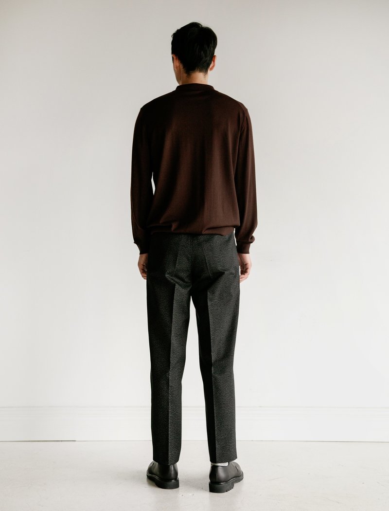 Auralee Washed Finx Chino Tapered Pants - Mix Black | Garmentory