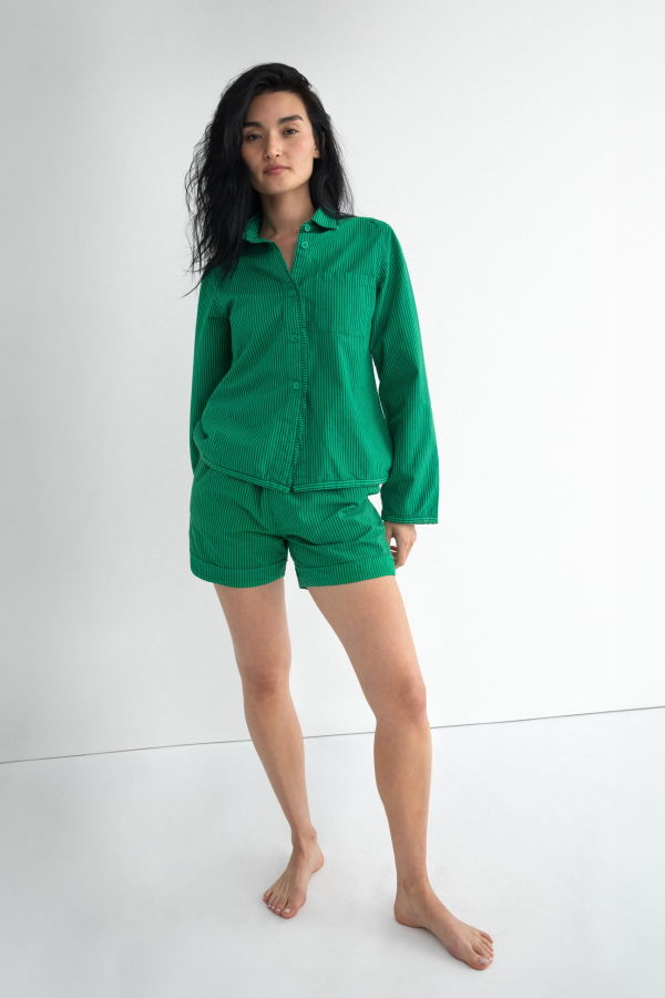 LWN Hawthorn Short - Grass Pencil Stripe