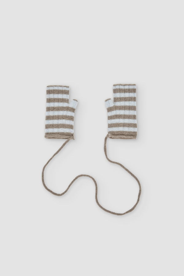 Rus Hanei Mittens - Ice Blue / Taupe