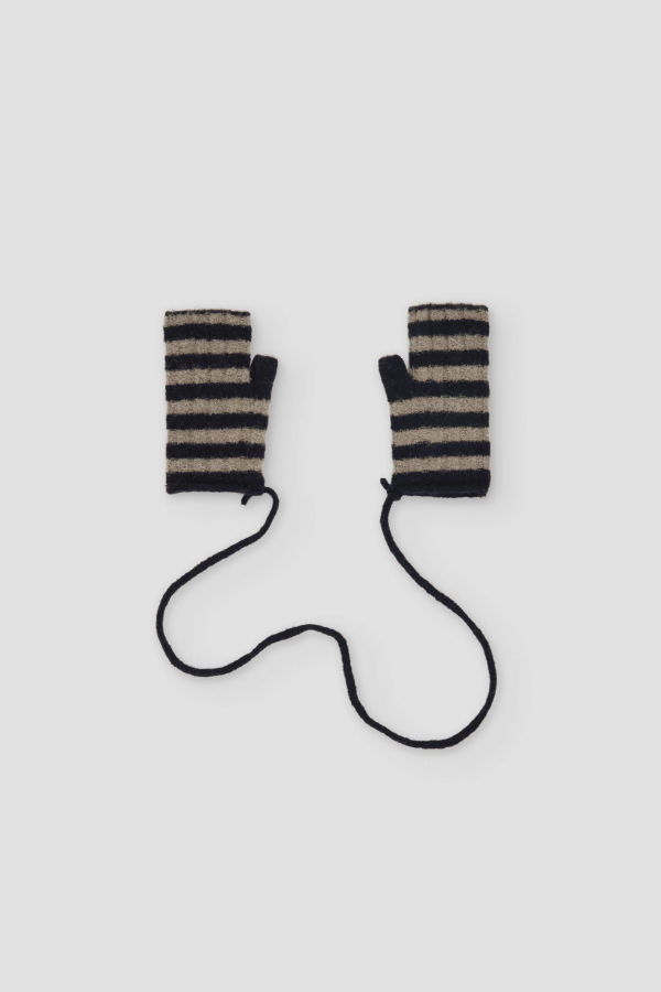 Rus Hanei Mittens - Taupe / Black