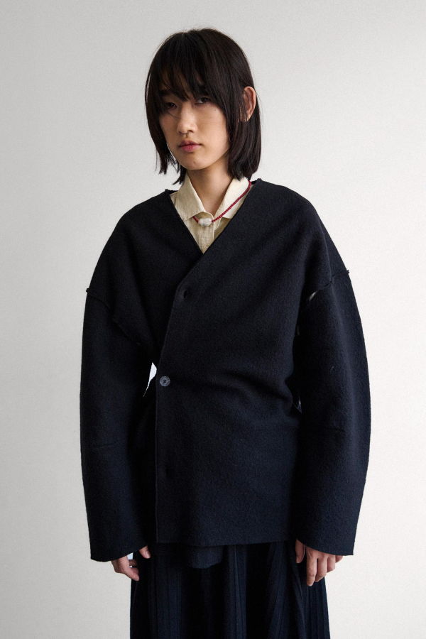 Rus Mantello Cardigan - Black