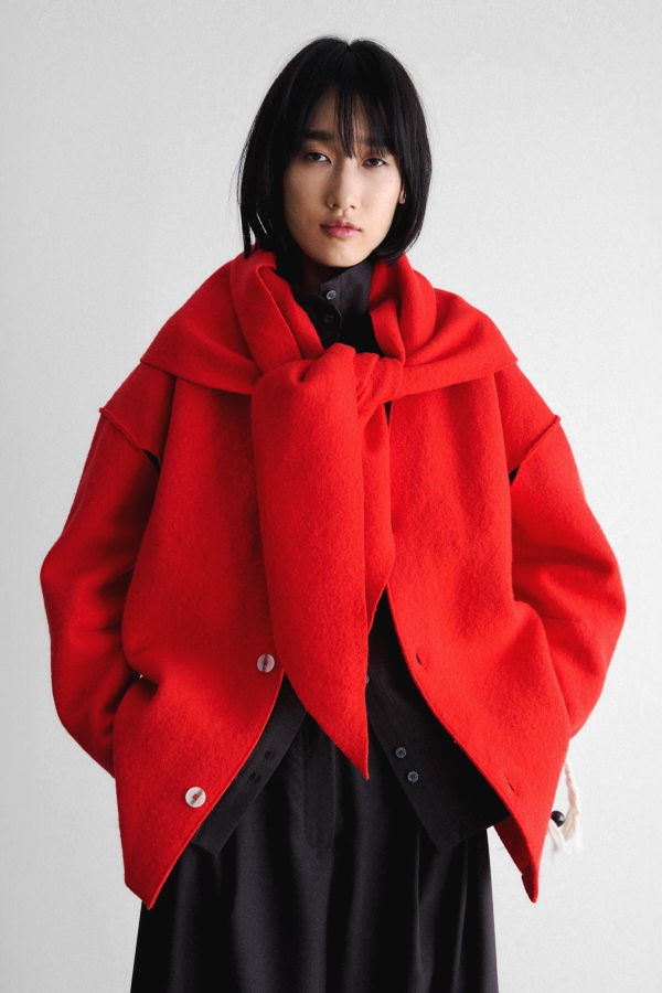 Rus Mantello Cardigan - Tomate