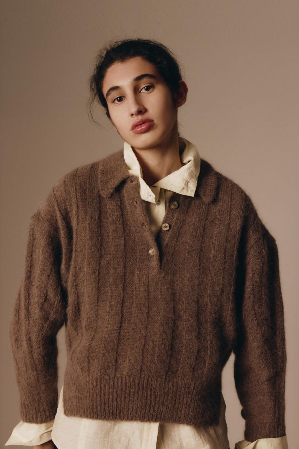 Rus Murmur Polo Sweater - Taupe