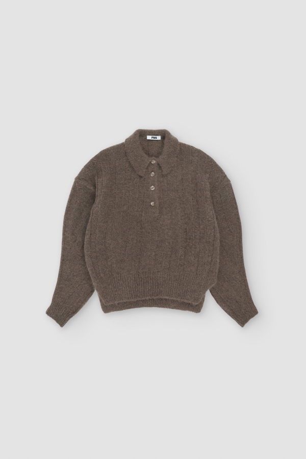Rus Murmur Polo Sweater - Taupe