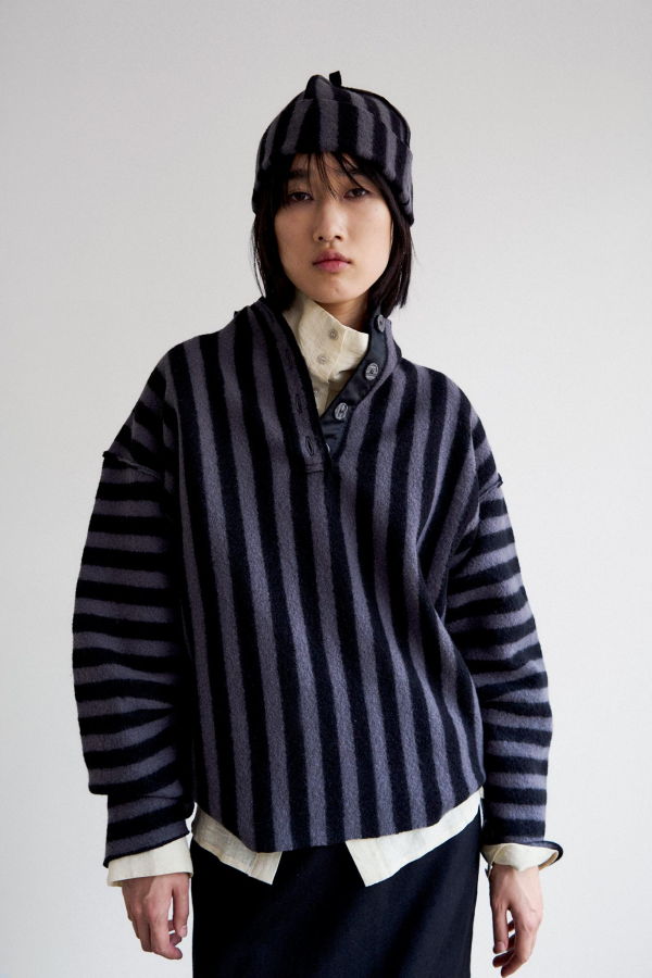 Rus Shikai Polo Sweater - Black / Marengo