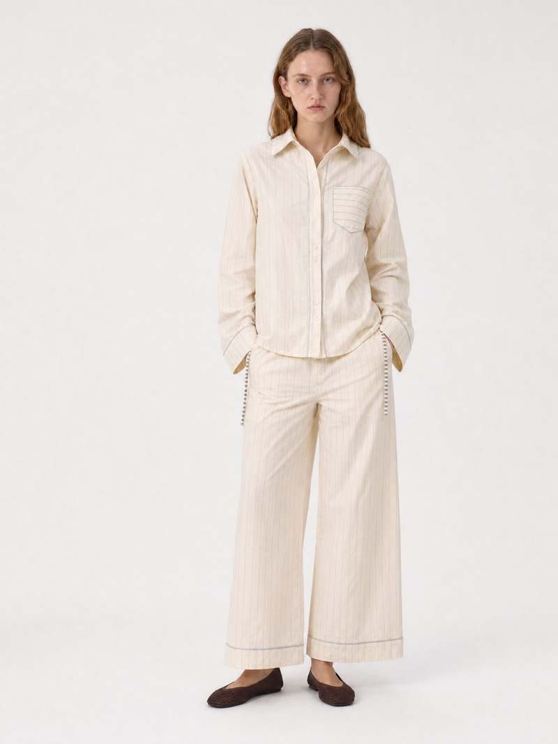 Carmen Says Elm Striped Shirt