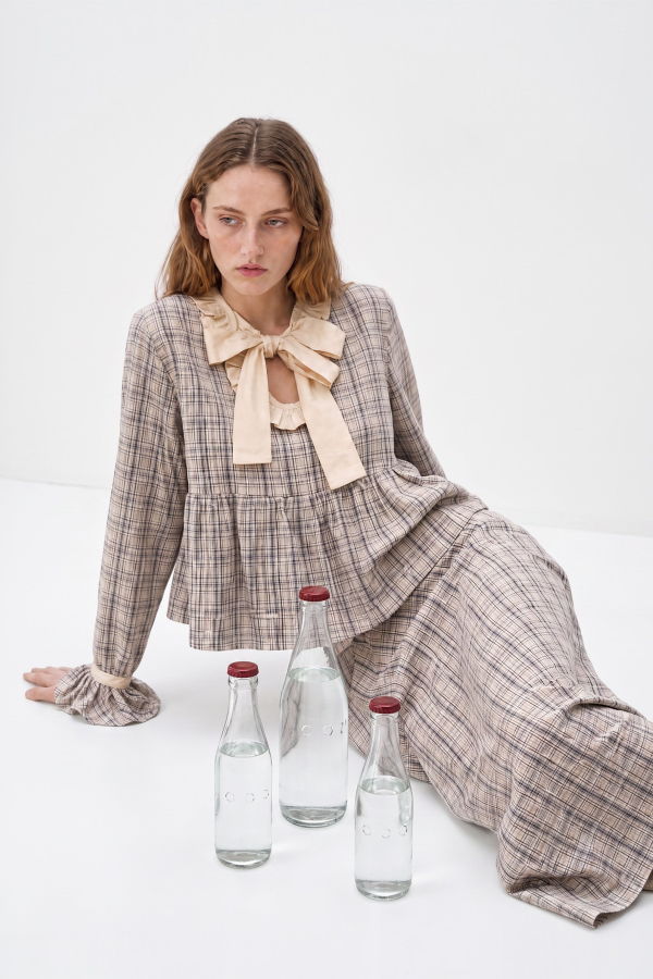 Carmen Says Heather Blouse - Starlit Check