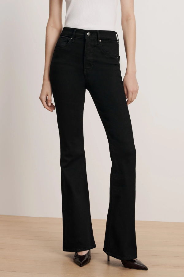 Veronica Beard Beverly Skinny-Flare Jean - Onyx