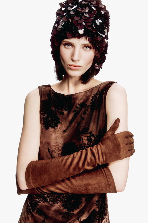 Anna Sui Faux Suede Gloves