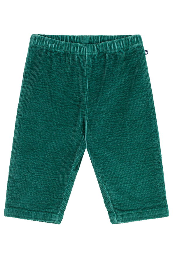 KIDS Petit Bateau Baby Velour Pants - Green