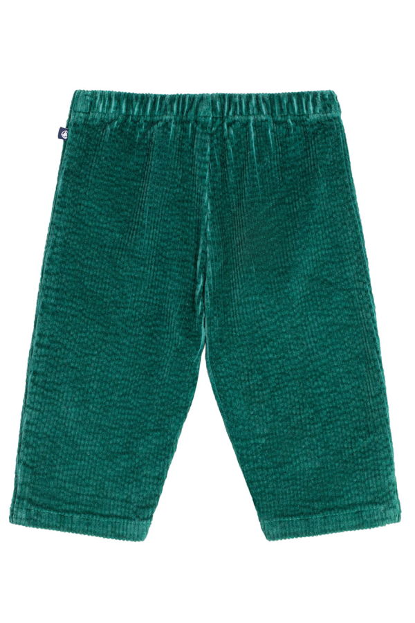 KIDS Petit Bateau Baby Velour Pants - Green