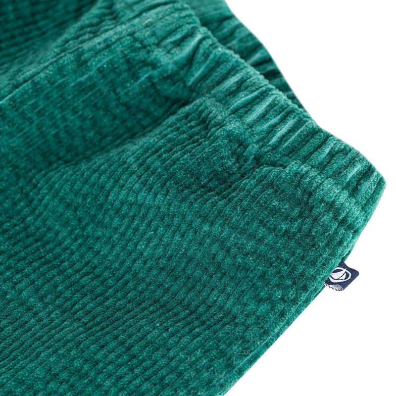 KIDS Petit Bateau Baby Velour Pants - Green