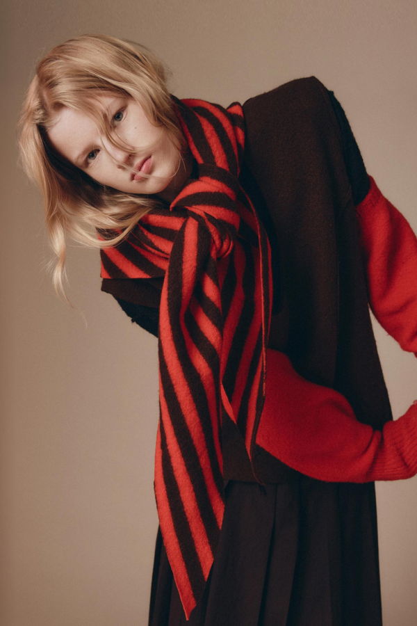 Rus Danpen Scarf - Tomate / Chocolate
