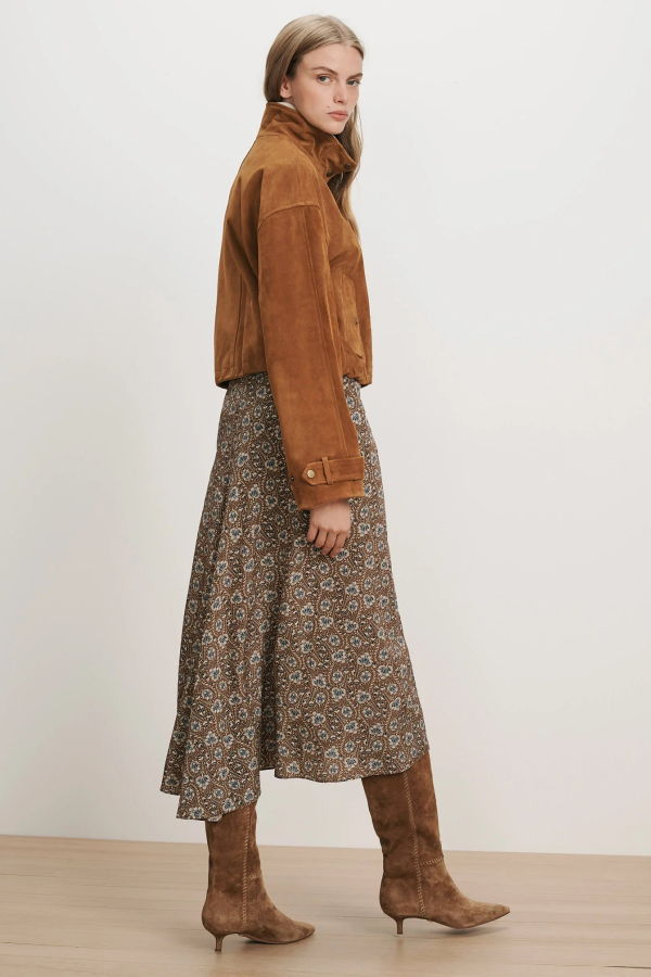 Veronica Beard Bateman Suede Jacket - Acorn