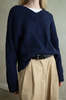 Shaina Mote Paolo V-Neck Sweater - Dark Iris - Thumbnail 2