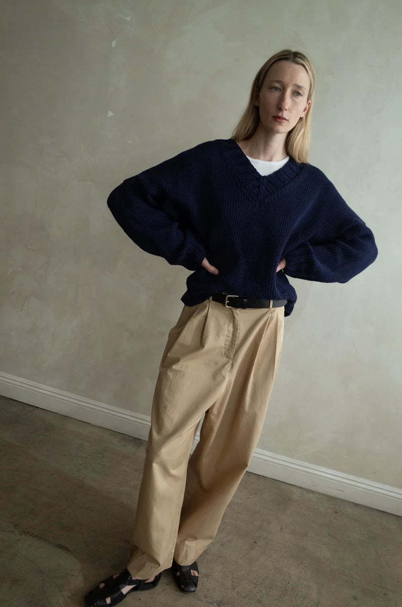 Shaina Mote Paolo V-Neck Sweater - Dark Iris