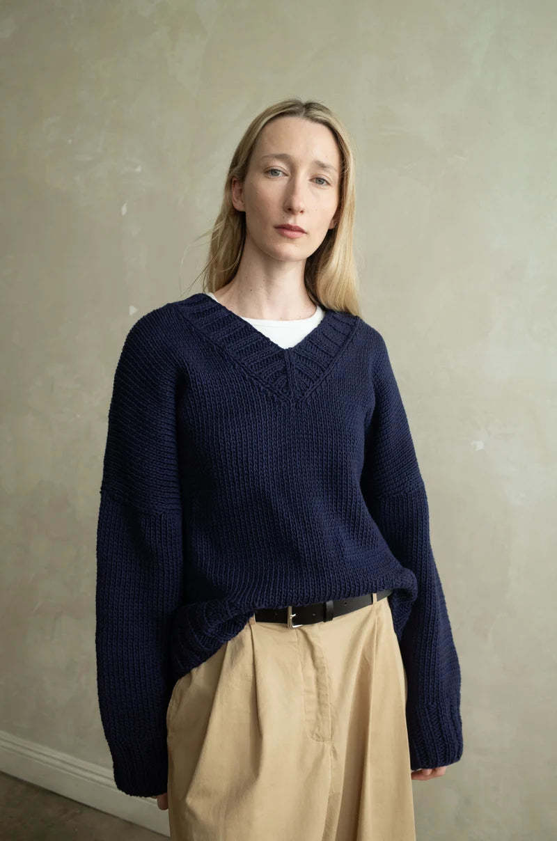 Shaina Mote Paolo V-Neck Sweater - Dark Iris