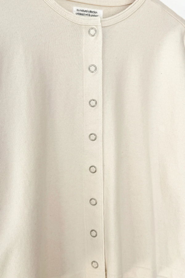 Le Bon Shoppe Soft Jersey Snap Cardigan - Naturel