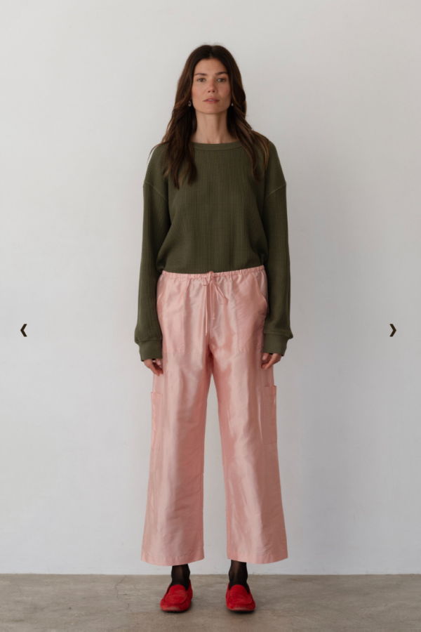 Donni. The Taffeta Drawstring Cargo Pants