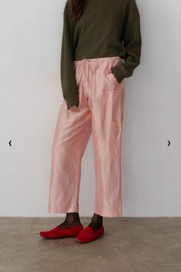 Donni. The Taffeta Drawstring Cargo Pants