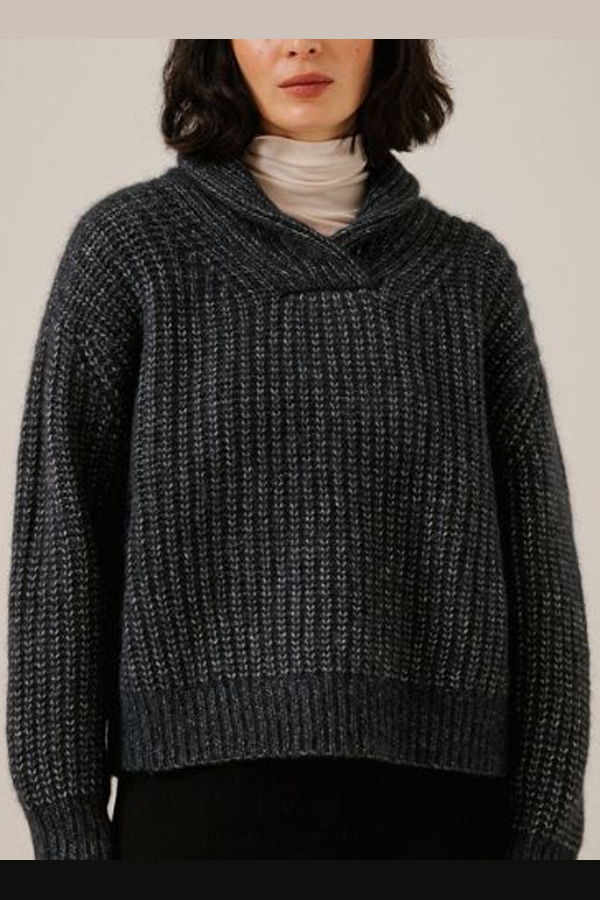 Bare Knitwear Oversized Shawl Pullover Sweater