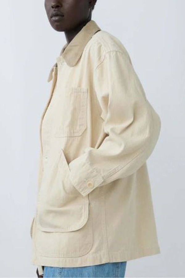 Shaina Mote Painter Coat Denim Jacket - Natural