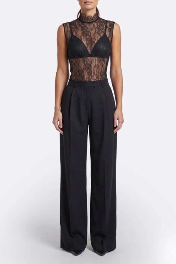 Nonchalant Label Alexis Mid Rise Trouser - Black