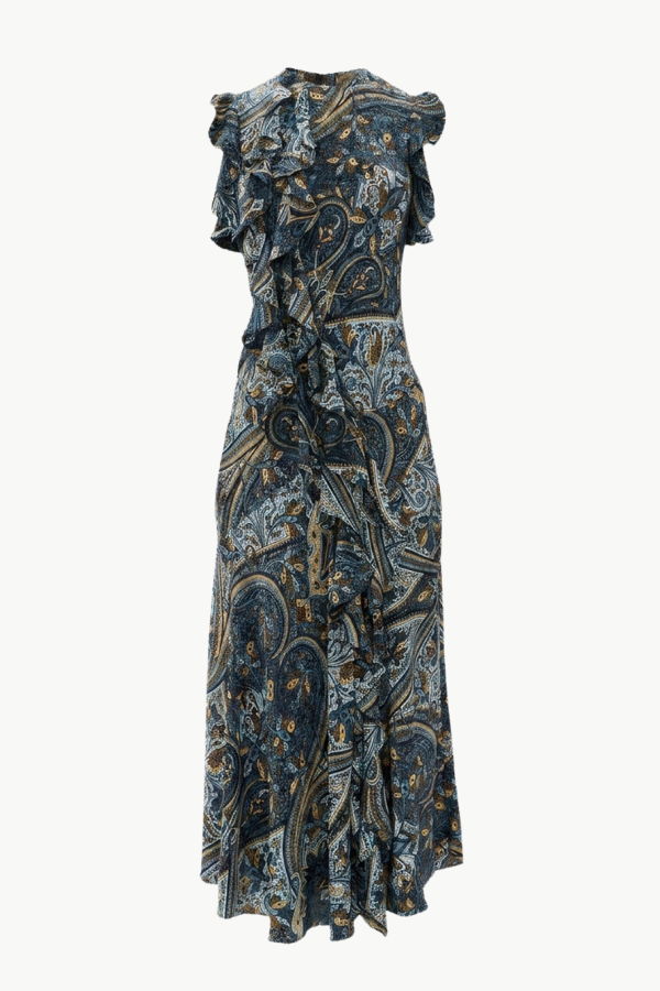 Ulla Johnson Ameline Sleeveless Silk Dress - Prussian