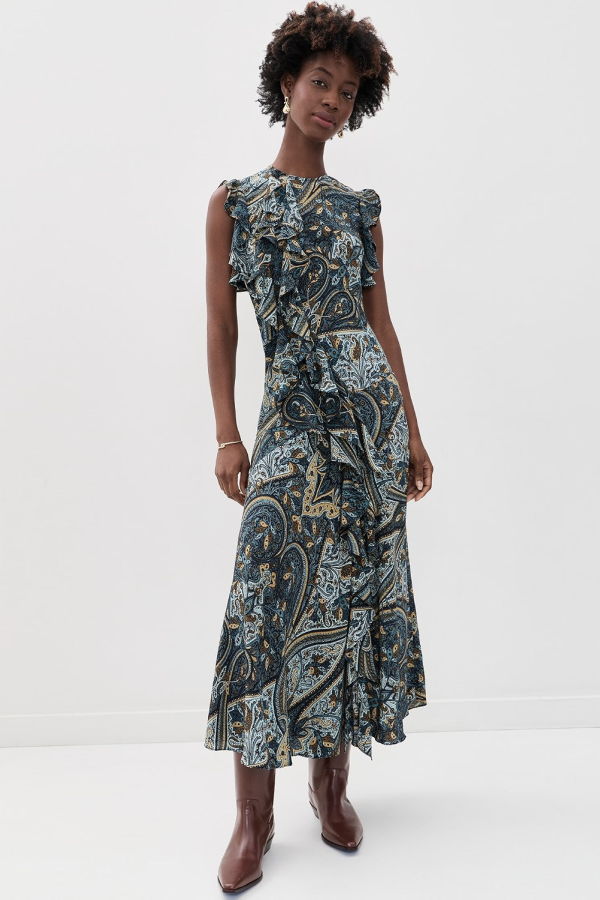 Ulla Johnson Ameline Sleeveless Silk Dress - Prussian
