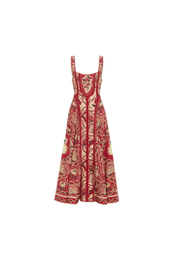 ALÉMAIS Kenny Midi Dress - Red