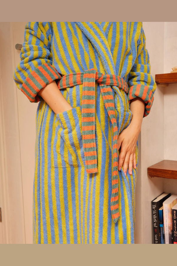 Dusen Dusen Grasshopper Stripe Bathrobe