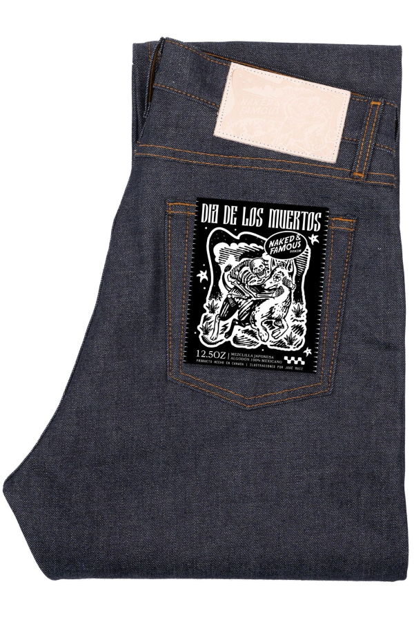 Naked & Famous True Guy Dia De Los Muertos Selvedge Jeans