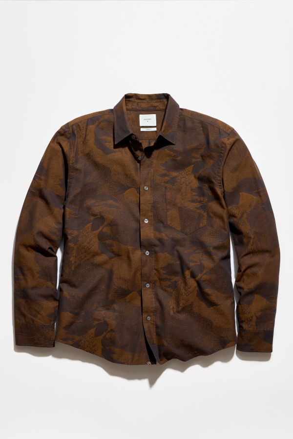 Billy Reid Archive Peacock Cypress Shirt - Brown Multi