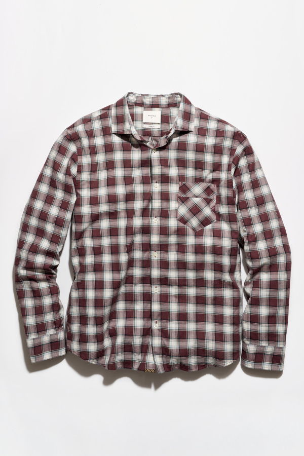 Billy Reid Bouclé Plaid John T Shirt - Port